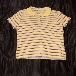 Striped form fitting t-shirt